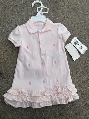 Ralph Lauren Baby Pink Ruffle Dress